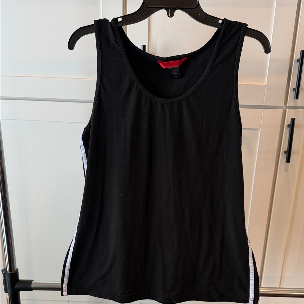 Kiss Classic Black Tank with White Stripes